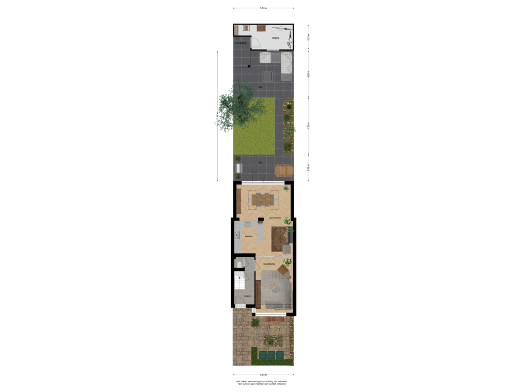 View floorplan of Begane grond met tuin of Brederostraat 8