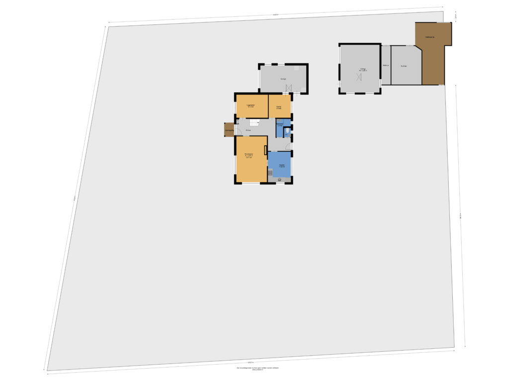 Bekijk plattegrond van Begane Grond Met Kavel van Oosterhulst 29-A