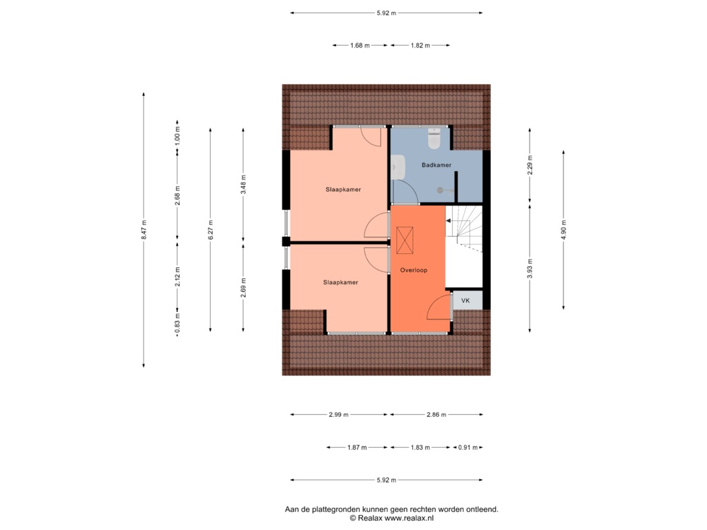 View floorplan of Verdieping of Wierdensestraat 54