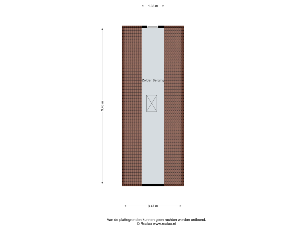 View floorplan of Zolder Berging of Wierdensestraat 54