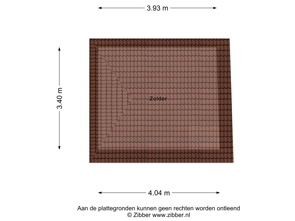 View floorplan of Zolder of Stationsweg 49