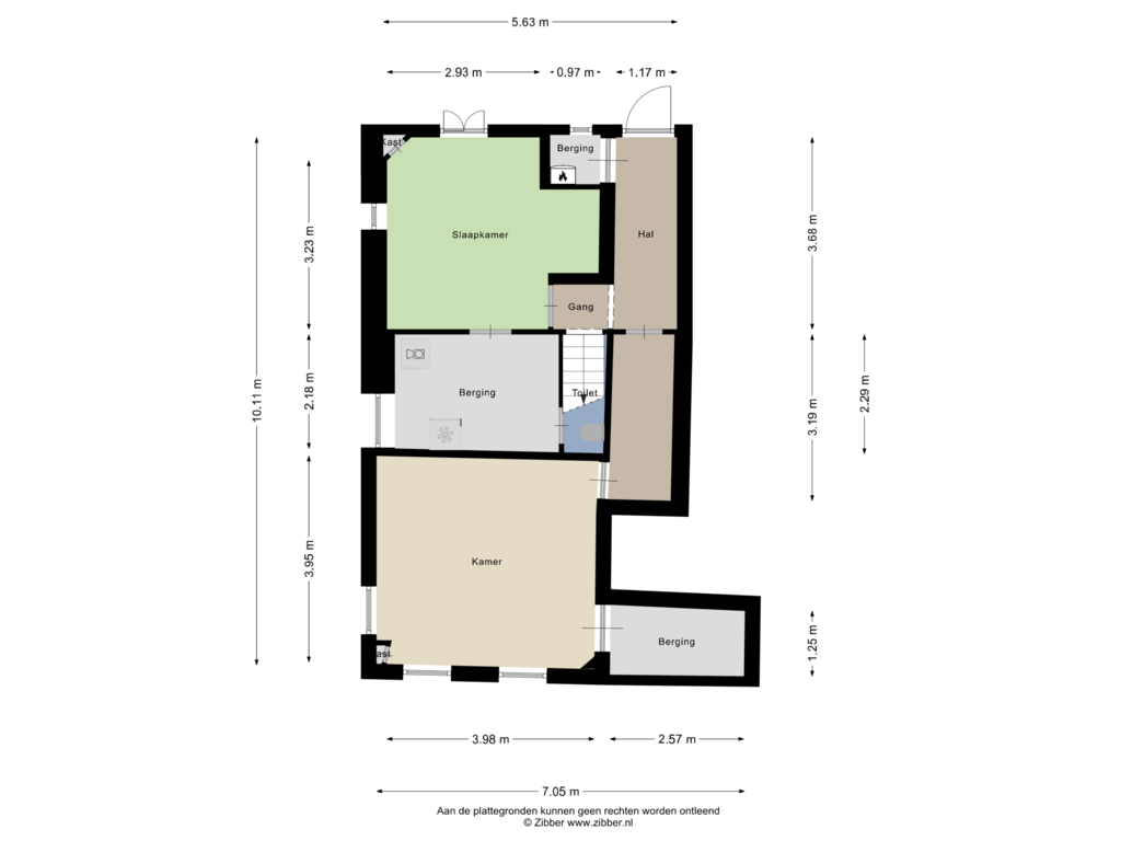 View floorplan of Souterrain of Stationsweg 49