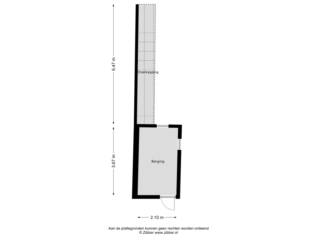 View floorplan of Berging of Stationsweg 49