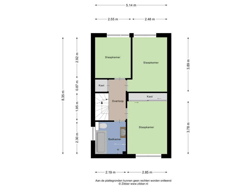 View floorplan of Eerste Verdieping of Pinksterbloem 68