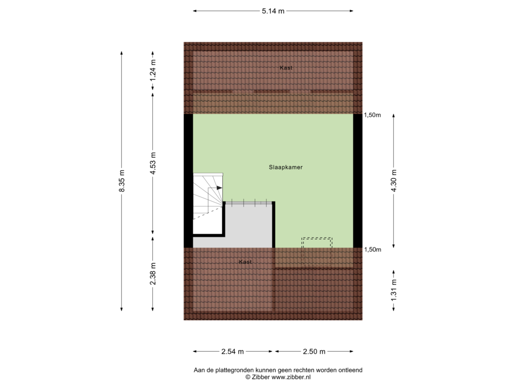 View floorplan of Tweede Verdieping of Pinksterbloem 68