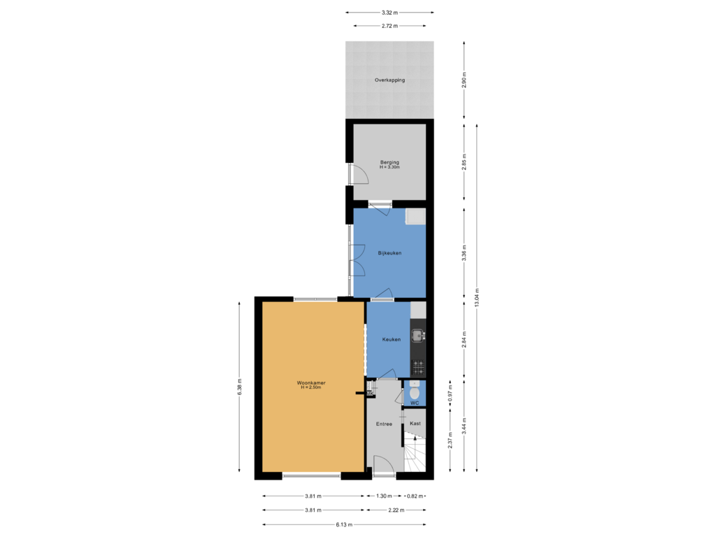 Bekijk plattegrond van Begane grond  van Fisselerstraat 14