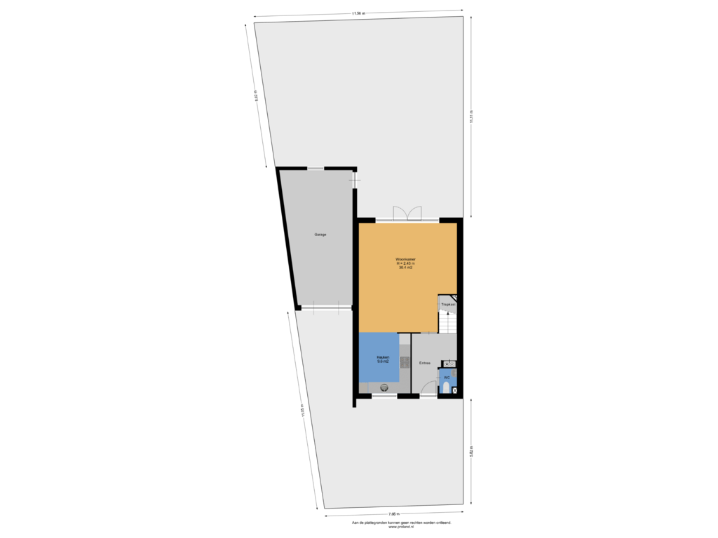 Bekijk plattegrond van Begane Grond Met Kavel van Sjees 13