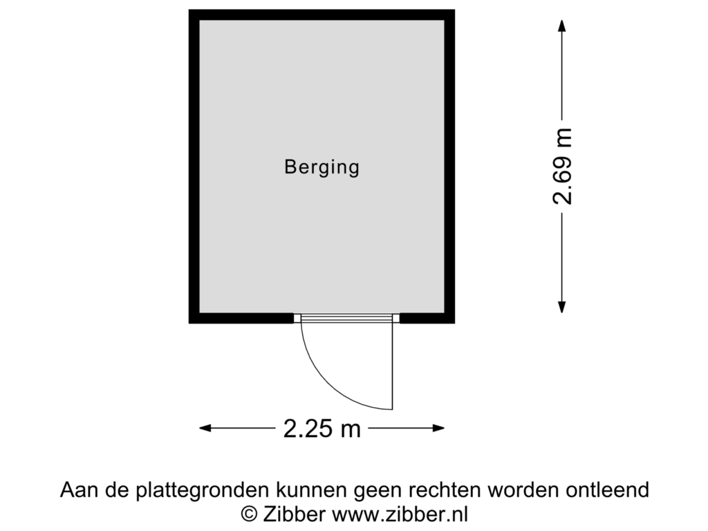 View floorplan of Berging of Koningin Julianalaan 29