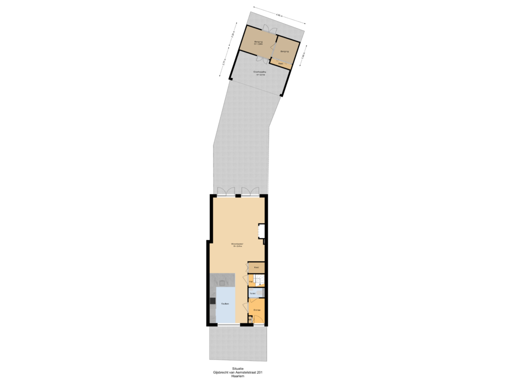 View floorplan of Situatie of Gijsbrecht van Aemstelstraat 201