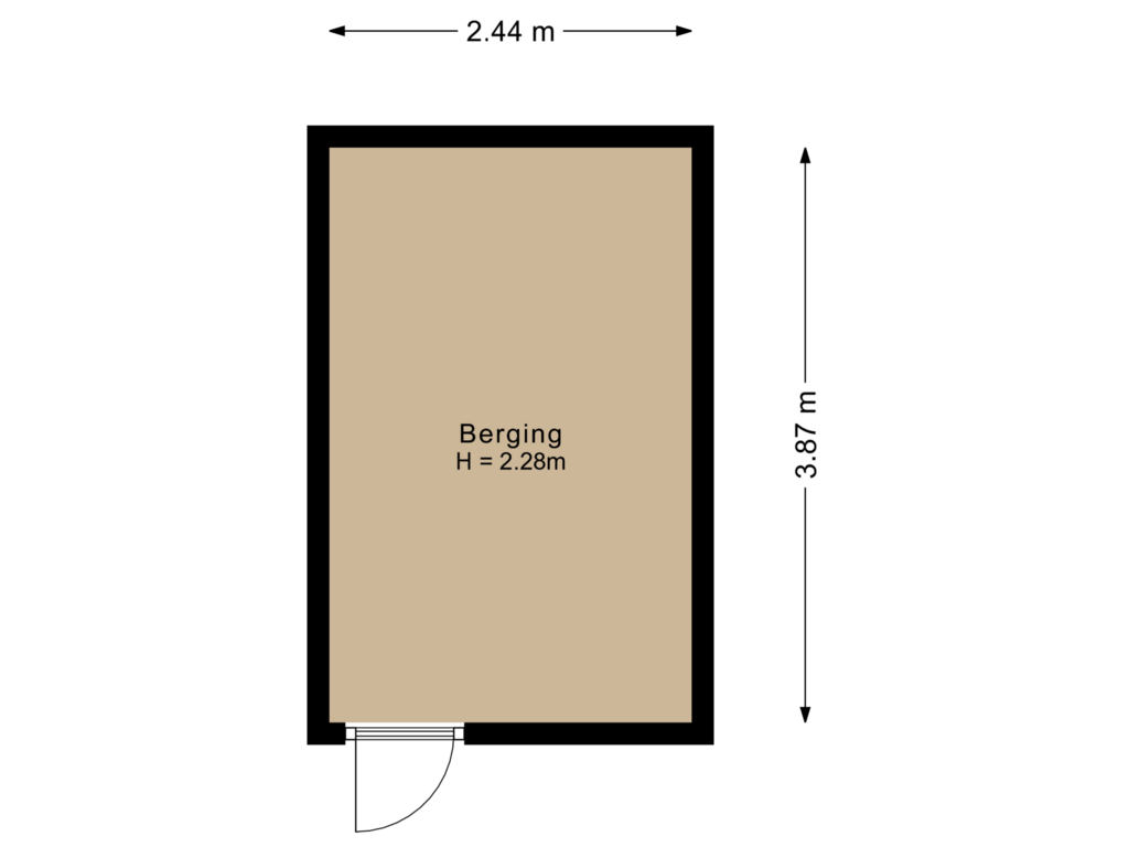 View floorplan of Berging of Slinge 27