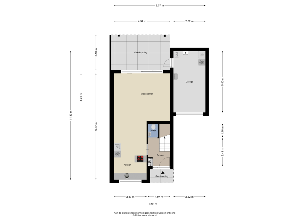 View floorplan of Begane Grond of Meuserstraat 132