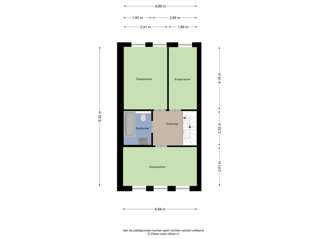 View floorplan of Eerste Verdieping of Meuserstraat 132