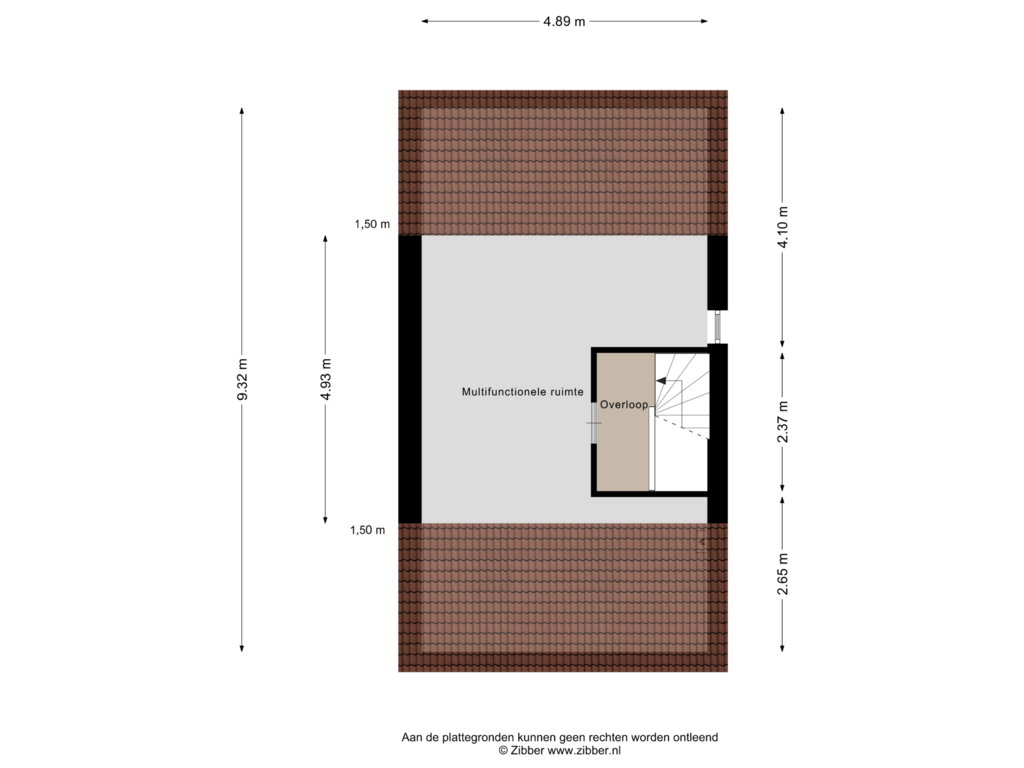 View floorplan of Tweede Verdieping of Meuserstraat 132