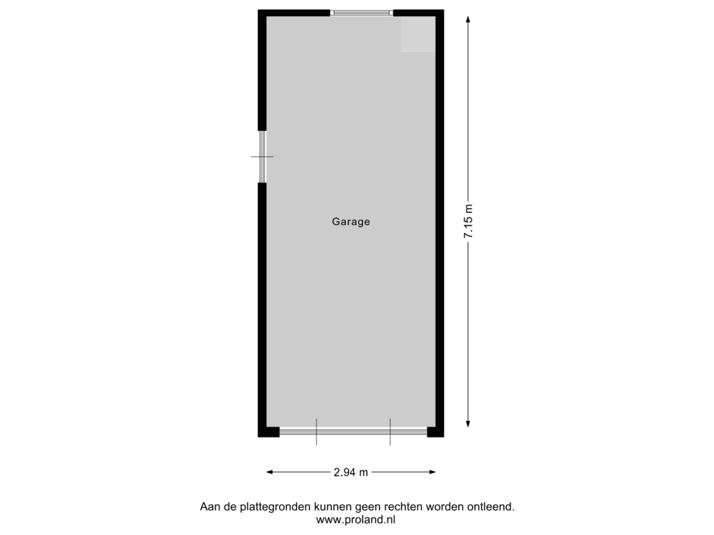 View floorplan of Garage of Kamerlingswijk WZ 63