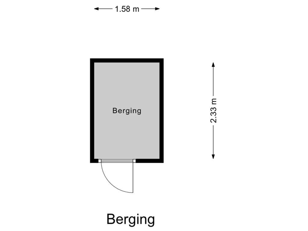 View floorplan of Berging of Mariënburg 19