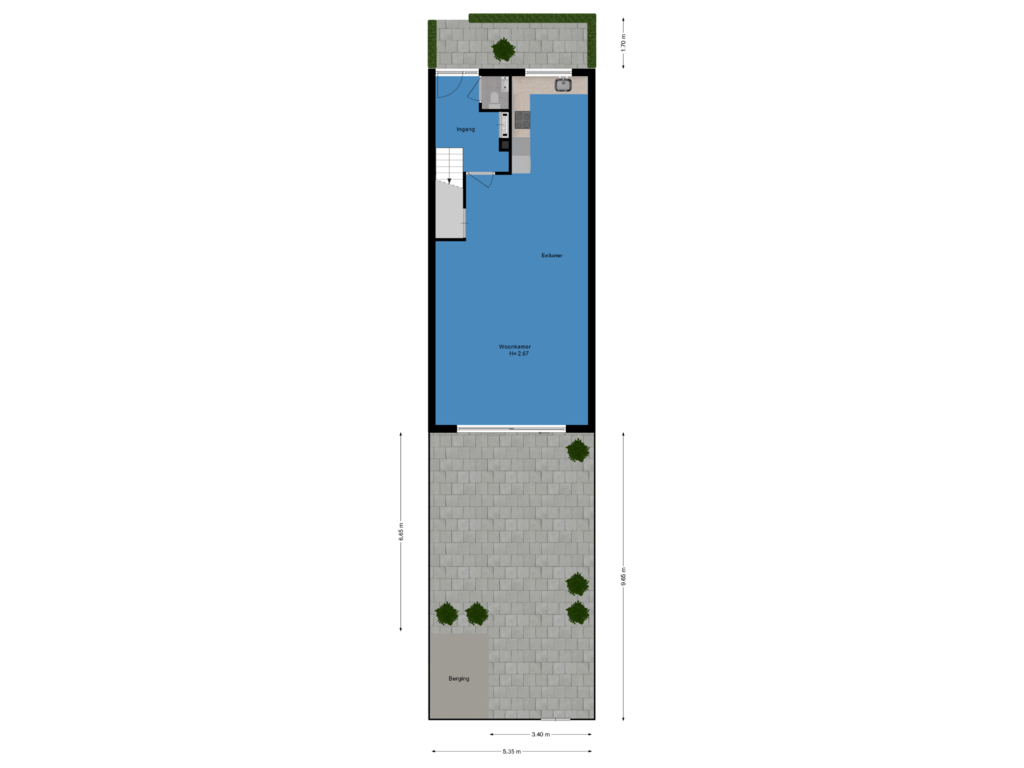 Bekijk plattegrond van Tuin van Gaffeltiende 31