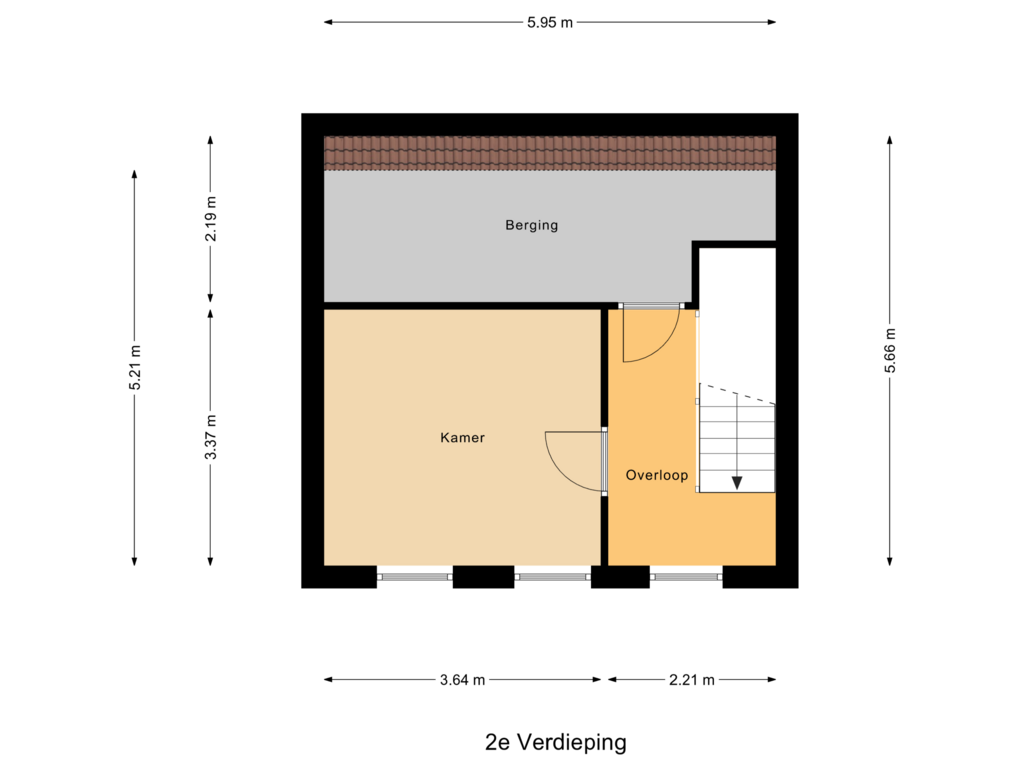 Bekijk plattegrond van 2e Verdieping van Poortkade 198