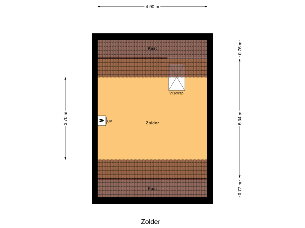 Bekijk plattegrond van Zolder van Leijsenhoek 113