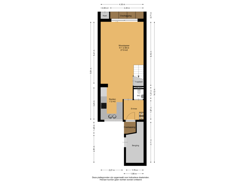 View floorplan of Begane Grond of Sartrezijde 15