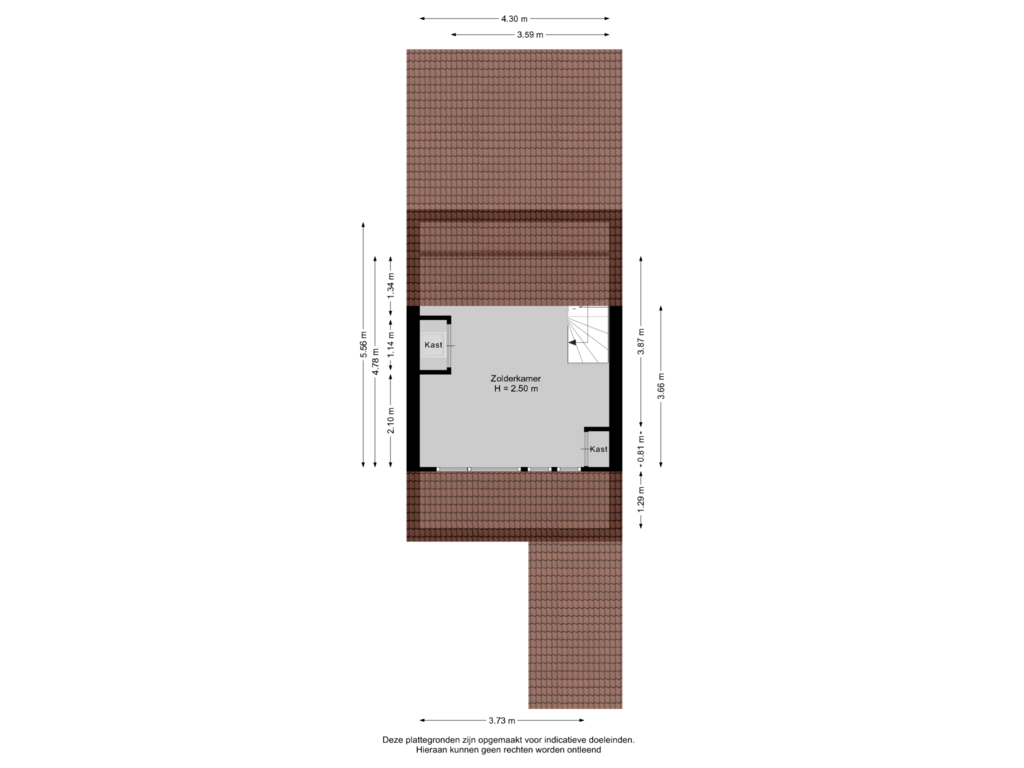 View floorplan of 2e Verdieping of Sartrezijde 15