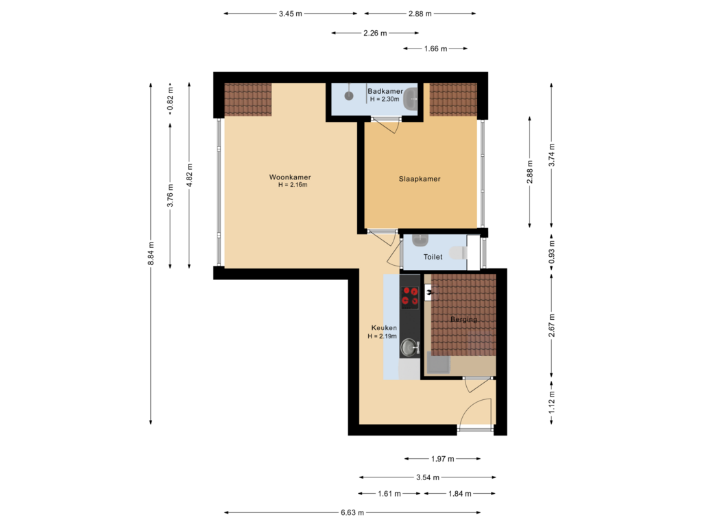 Bekijk plattegrond van Appartement van Lindenplein 4-H