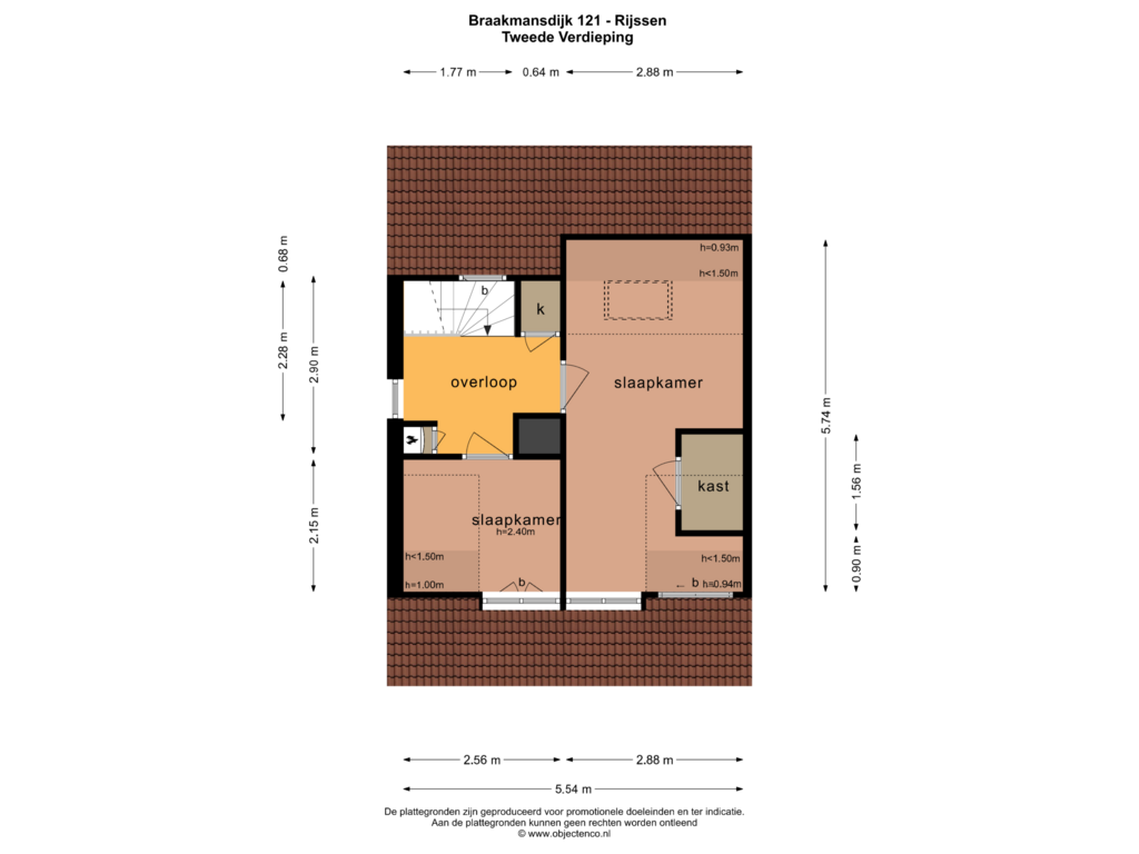 View floorplan of TWEEDE VERDIEPING of Braakmansdijk 121