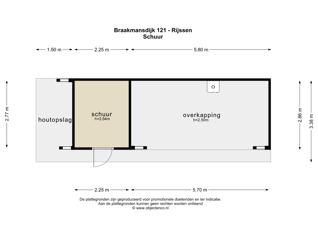 Bekijk plattegrond van SCHUUR van Braakmansdijk 121