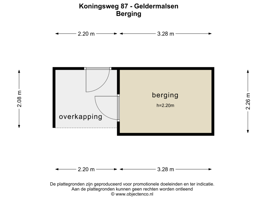 Bekijk plattegrond van BERGING van Koningsweg 87