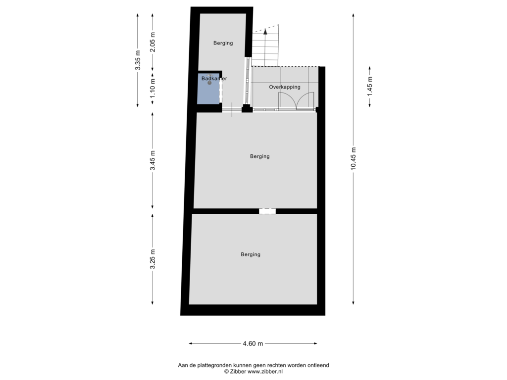 Bekijk plattegrond van Souterrain van Onder de Boompjes 81