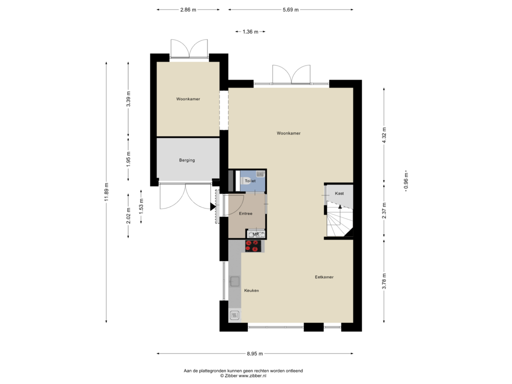 Bekijk plattegrond van Begane Grond van Adrianahoeve 5