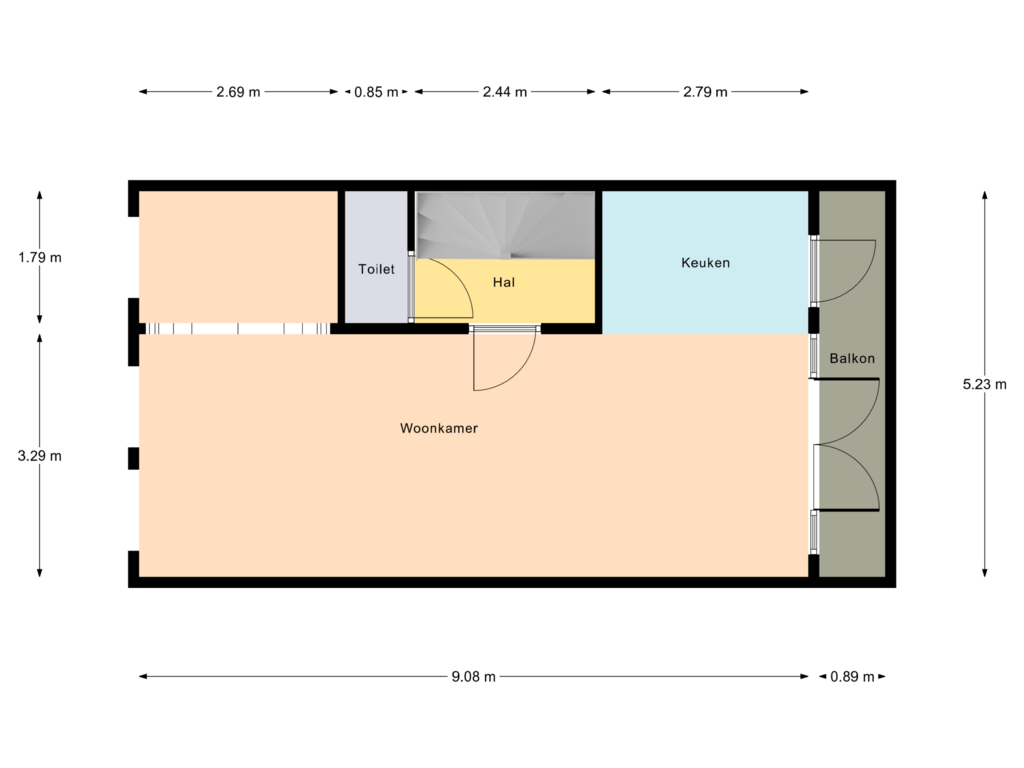 Bekijk plattegrond van 1e Verdieping van Schielaan 34-B