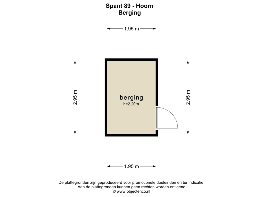 Bekijk plattegrond van BERGING van Spant 89