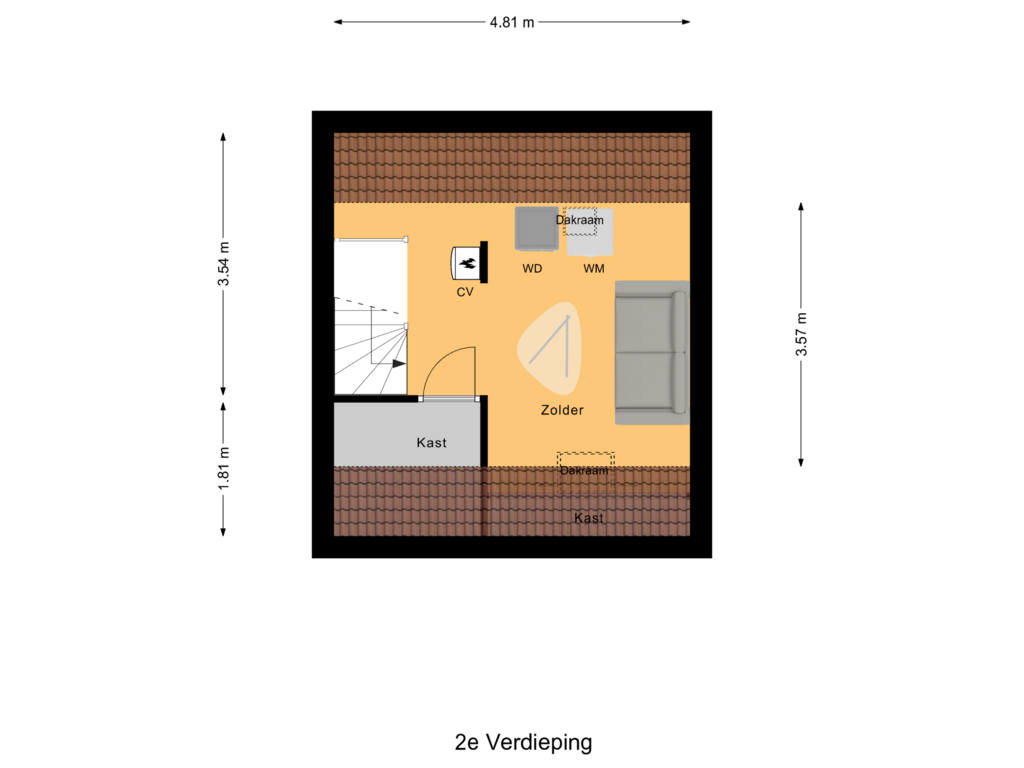 Bekijk plattegrond van 2e Verdieping van Boonkamp 17