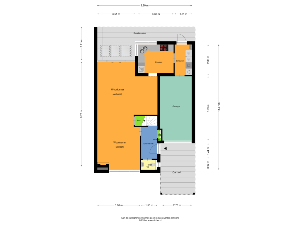 Bekijk plattegrond van Begane Grond van Beethovengaarde 157