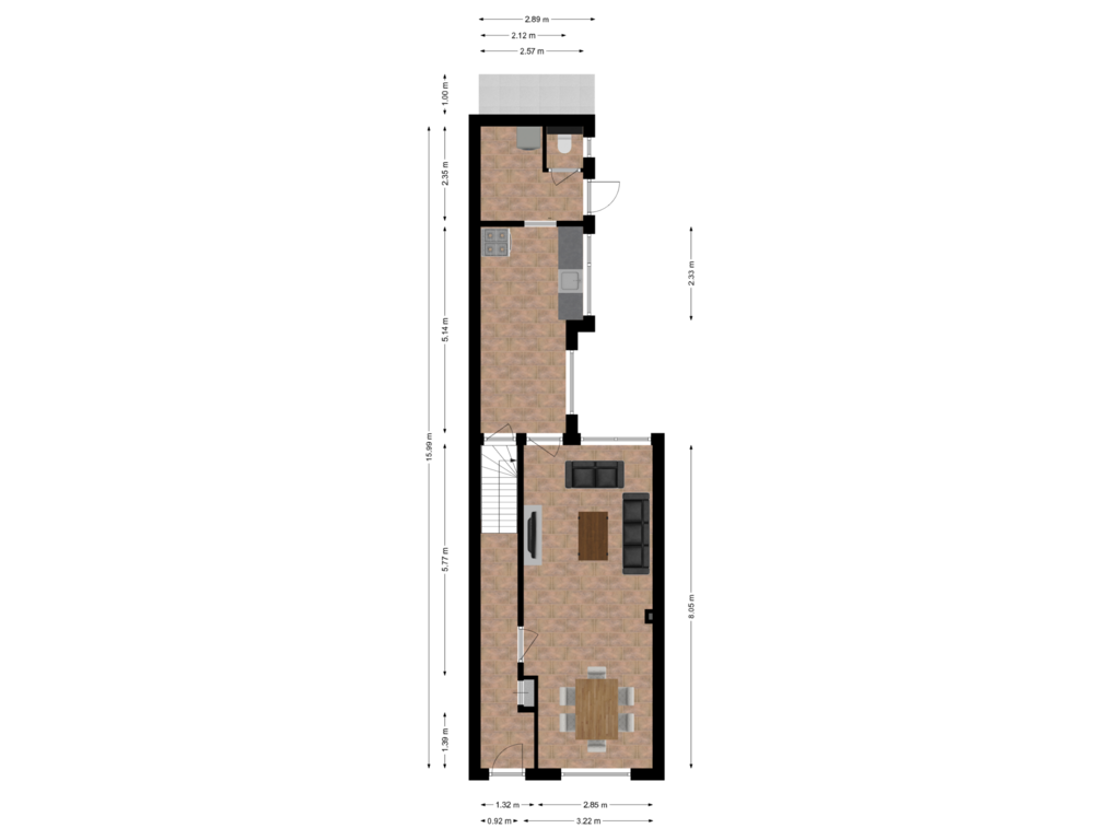 View floorplan of Begane grond of Molenstraat 23