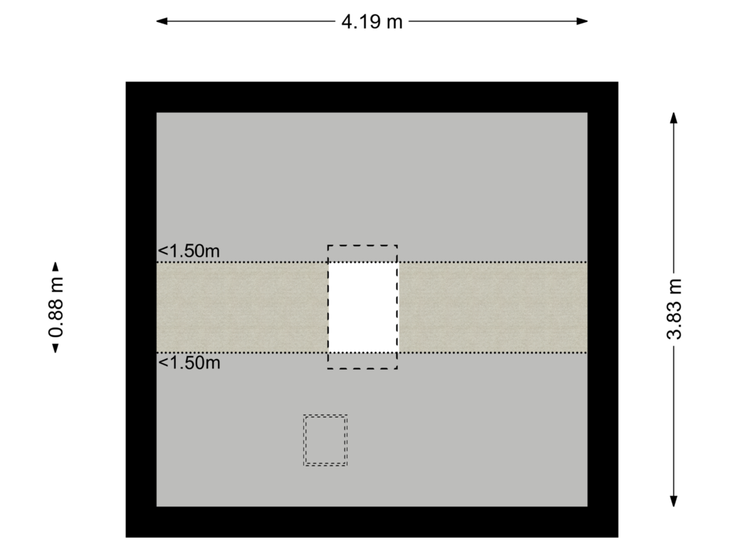 View floorplan of Derde verdieping of Molenstraat 23