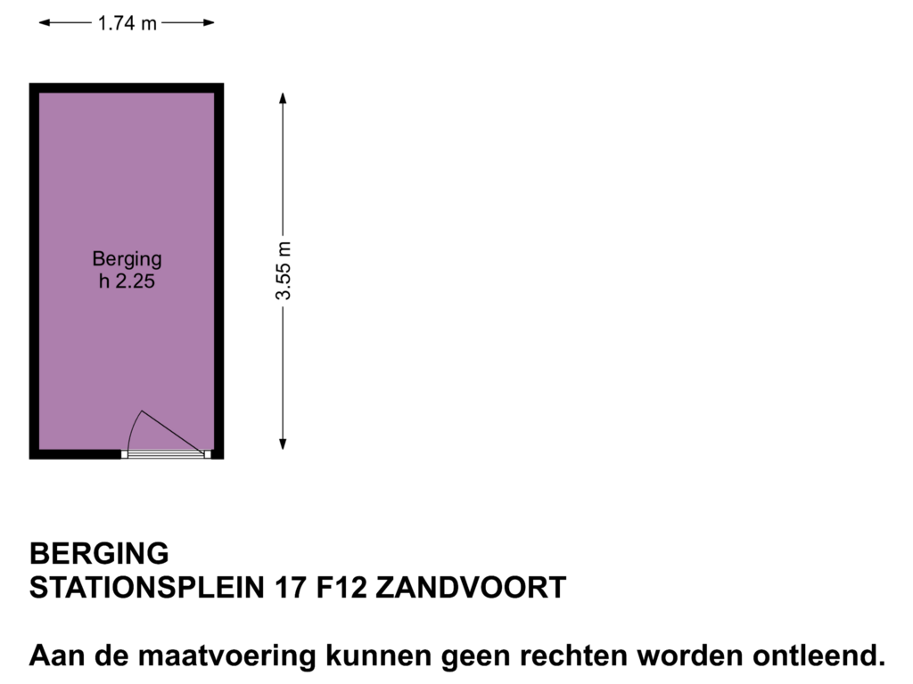 View floorplan of Berging of Stationsplein 17-F12