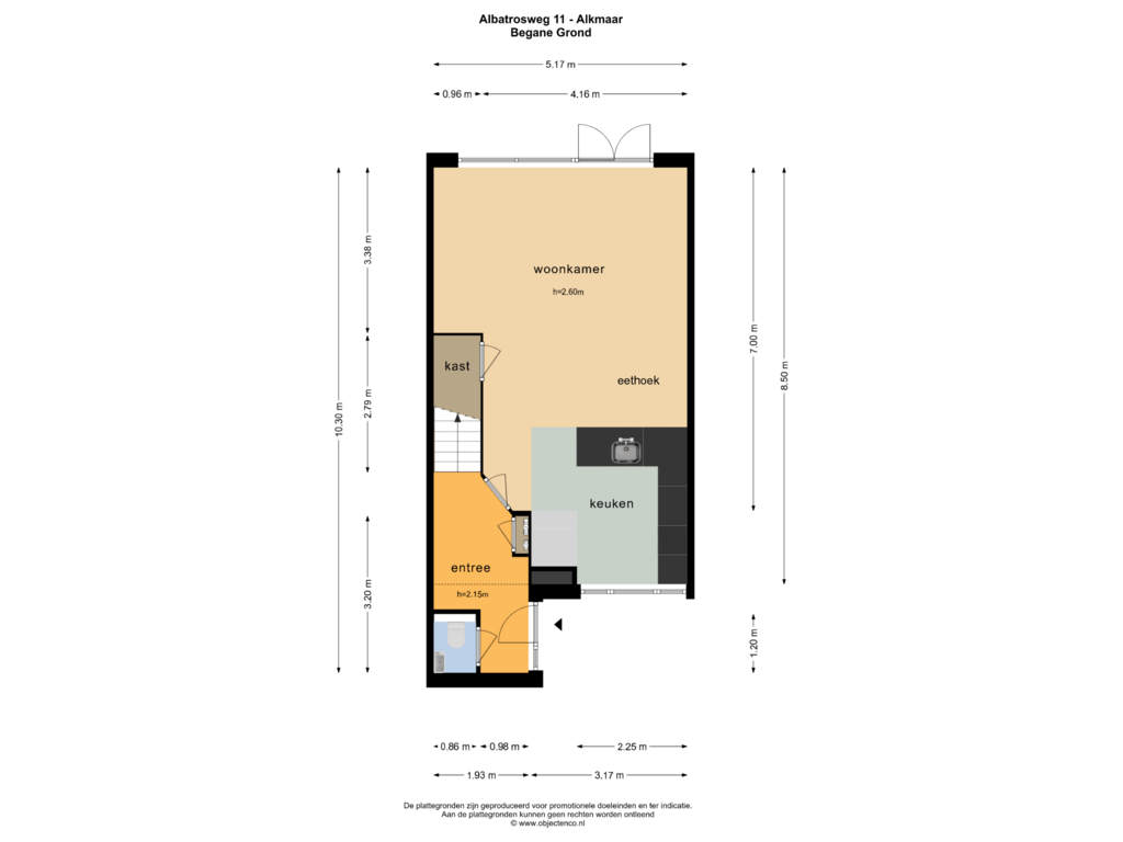 Bekijk plattegrond van BEGANE GROND van Albatrosweg 11