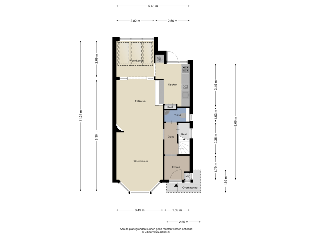 View floorplan of Begane Grond of Van Houtenkade 13