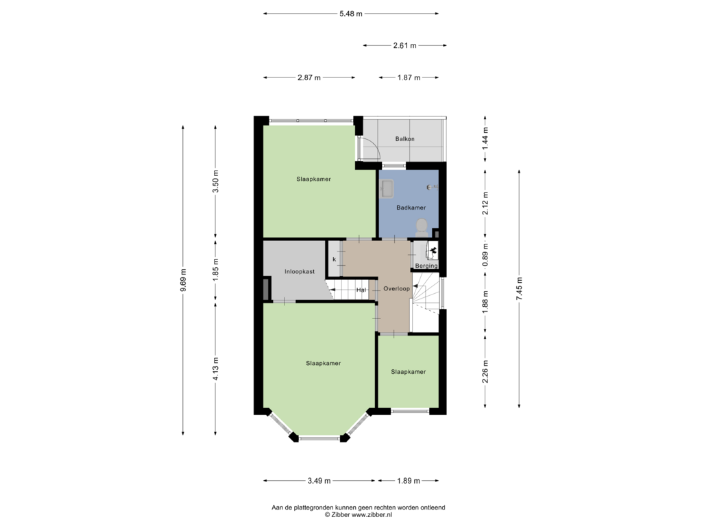 View floorplan of Eerste Verdieping of Van Houtenkade 13