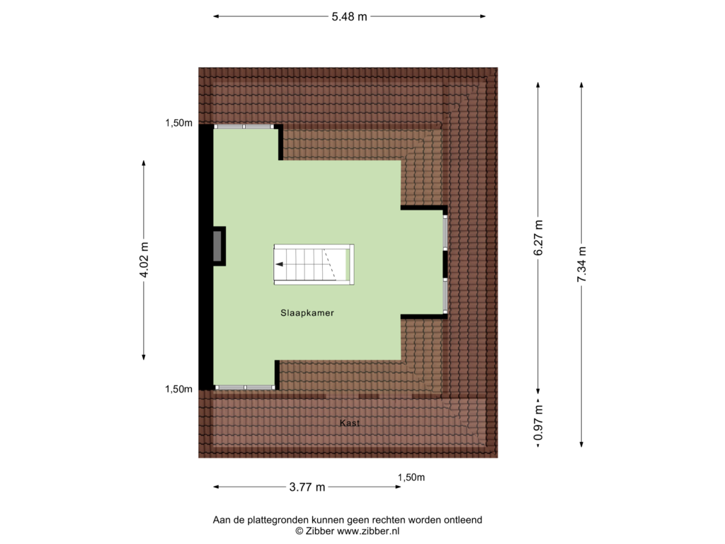 View floorplan of Tweede Verdieping of Van Houtenkade 13