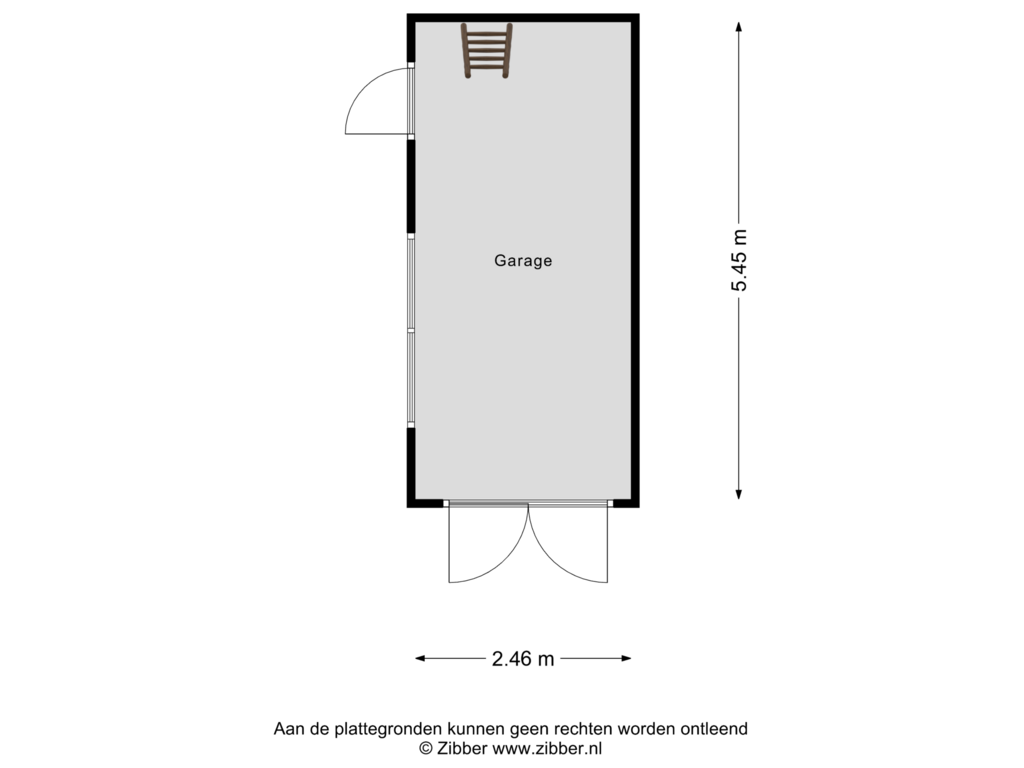 View floorplan of Garage of Van Houtenkade 13