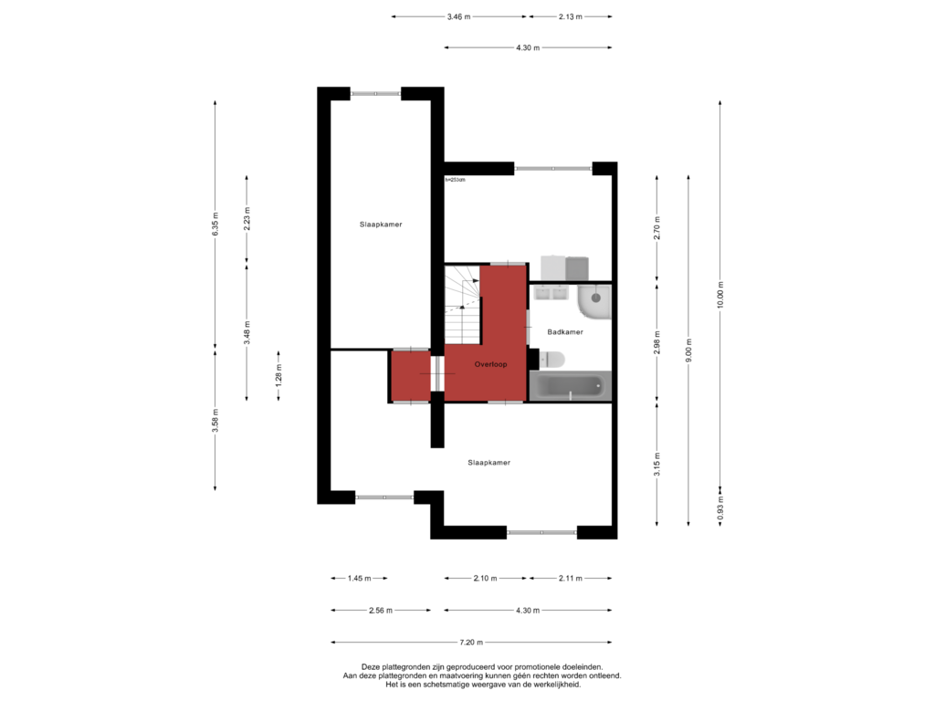 Bekijk plattegrond van 1e Verdieping van Rieffhof 79