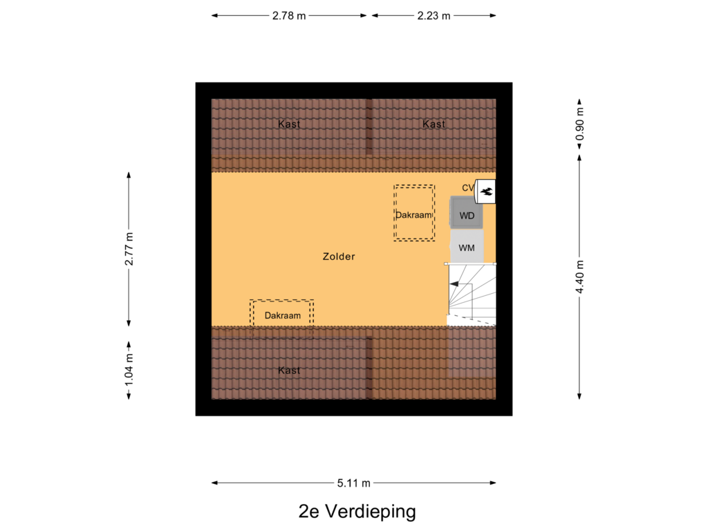 View floorplan of 2e Verdieping of Dijkmanzoet 10