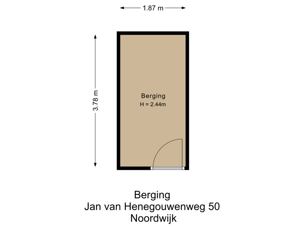 Bekijk plattegrond van Berging van Jan van Henegouwenweg 50