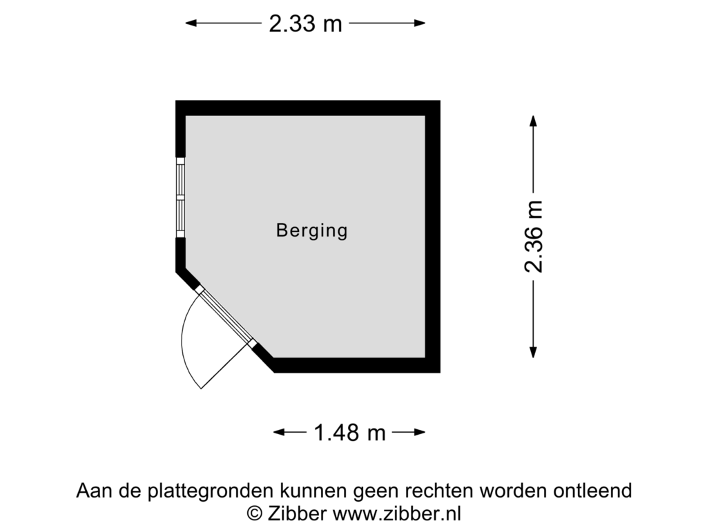 Bekijk plattegrond van Berging van De Witte Raaflaan 59