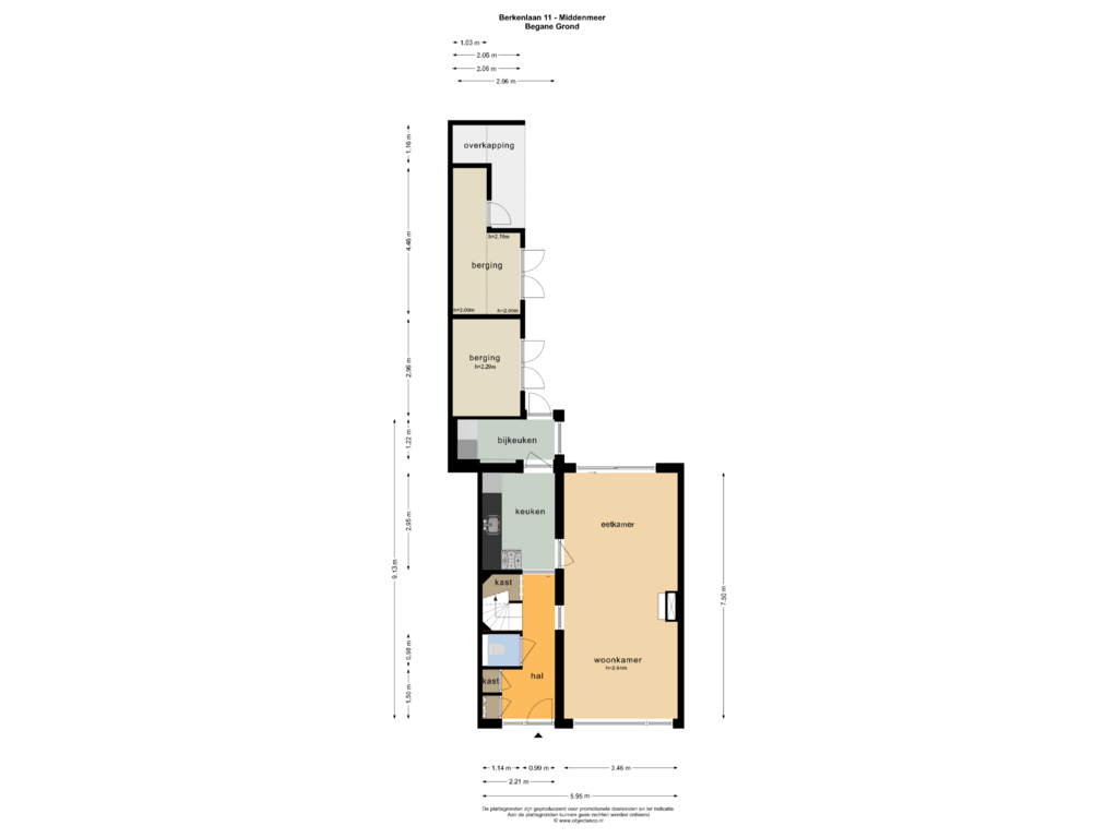 Bekijk plattegrond van BEGANE GROND van Berkenlaan 11