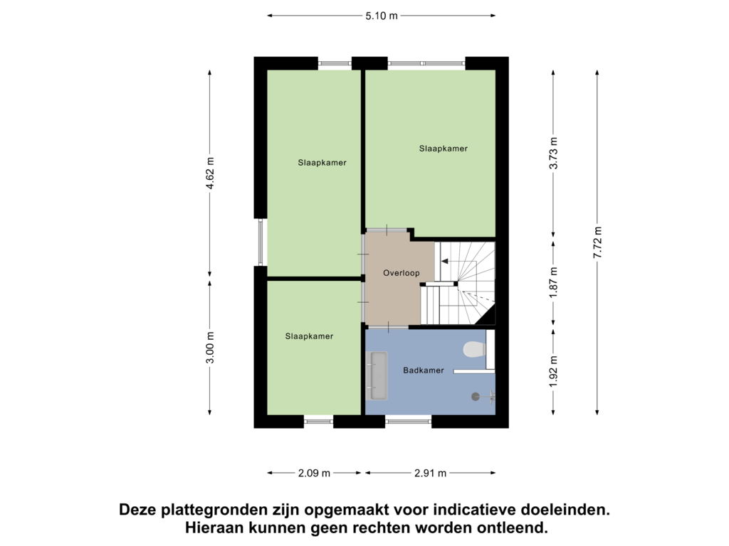 Bekijk plattegrond van Eerste verdieping van Saltshof 1034-D