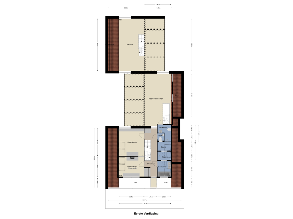 Bekijk plattegrond van Eerste Verdieping van Liskesweg 2-A