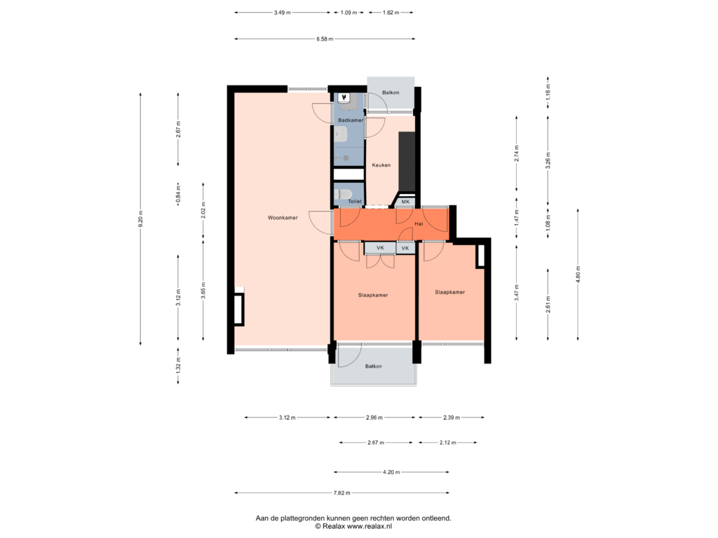 Bekijk plattegrond van Verdieping van Bachstraat 492